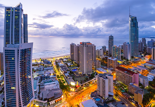 Gold Coast skyline from above