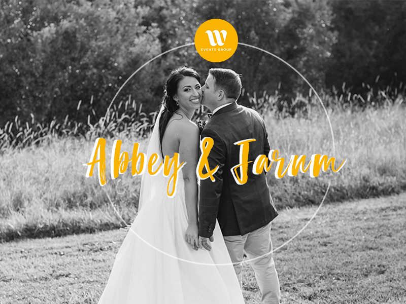 Real Wedding Abbey and Jarum black and white image