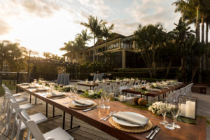 W Events Group styled the deck at Mercure Resort on the Gold Coast for their showcase. Highlighting the beautiful back drop of the Palm Meadows Golf Course.