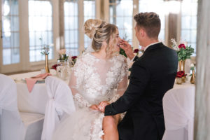 A Sanctuary of Love - Golds, whites, blacks, ivories and shades of soft pink through to burgundy. A photoshoot focusing on the romantic and intimate side of a wedding, where the love of two people shines through in every detail.