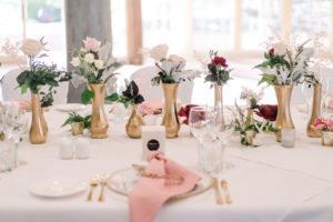 A Sanctuary of Love - Golds, whites, blacks, ivories and shades of soft pink through to burgundy. A photoshoot focusing on the romantic and intimate side of a wedding, where the love of two people shines through in every detail.