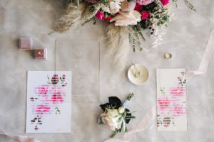 A Sanctuary of Love - Golds, whites, blacks, ivories and shades of soft pink through to burgundy. A photoshoot focusing on the romantic and intimate side of a wedding, where the love of two people shines through in every detail.