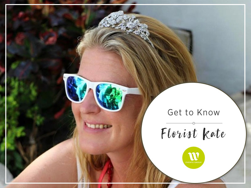 Kate is one of our senior florists at Flowers by W Events Group. She's a bubble of energy and loves nothing more than being surrounded by her garden.